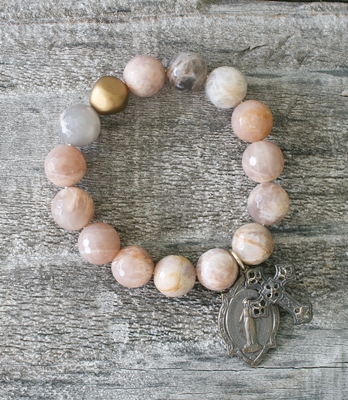 Semi precious stretch bracelet