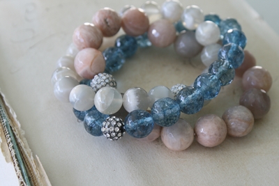 Semi precious stretch bracelet
