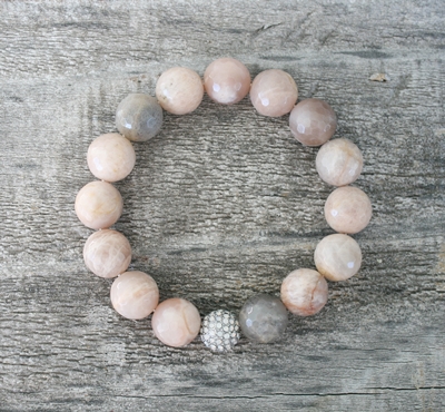 Semi precious stretch bracelet