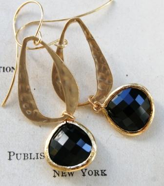 tippy stockton . la mer . bimini bay . black/gold . earrings-earrings, bimini bay, black, gold, la mer, sophisticated, fall, autumn, wholesale, tippy stockton 