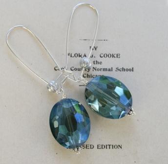 The Kirsten Earrings - Aqua/Blue-earrings, sterling silver, faceted glass, aqua/blue, go to earrings, feminine, holiday, christmas, wholesale, tippy stockton 