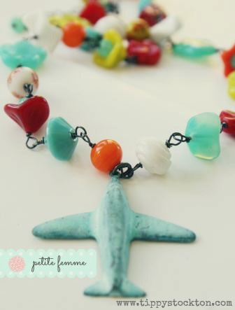 CUSTOM LISTING for Dawn-necklace, traveler, oxidized sterling silver, airplane, whimsical, sweet, tippy stockton, custom listing 