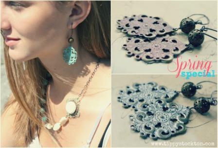SPRING Filigree Special - 2FER-earrings, filigree, 2FER, special, oxidized sterling silver, fall, holiday, wholesale, tippy stockton