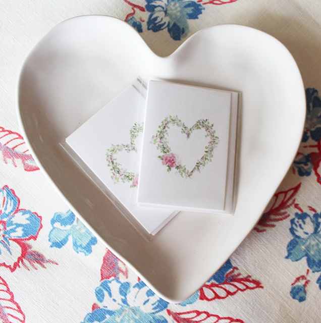 Heart Wreath Mini Notecard