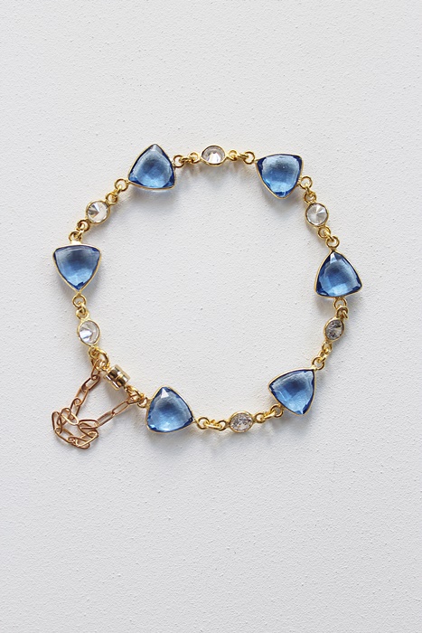 Tanzanite and CZ Bracelet - The Mykonos Bracelet