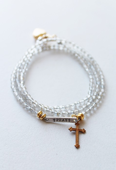 Triple Wrap "Pray" Bracelet