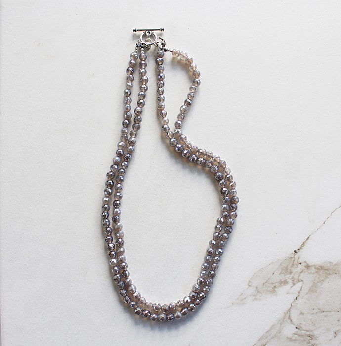 Smoky Quartz Two-strand Convertible Necklace - The Carissa Necklace