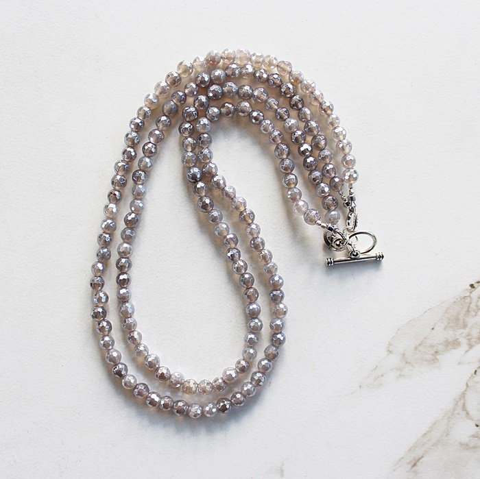 Smoky Quartz Two-strand Convertible Necklace - The Carissa Necklace