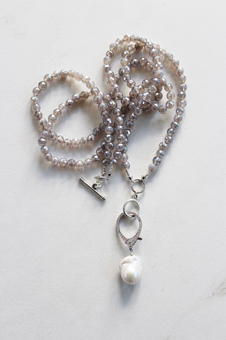 Smoky Quartz Two-strand Convertible Necklace - The Carissa Necklace