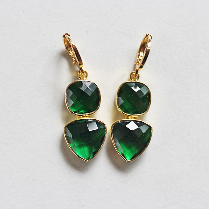 Trillion Drop Earrings (Choose your Stone) - The Catalina Drop Earrings