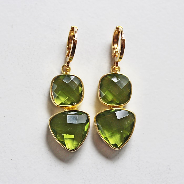 Trillion Drop Earrings (Choose your Stone) - The Catalina Drop Earrings