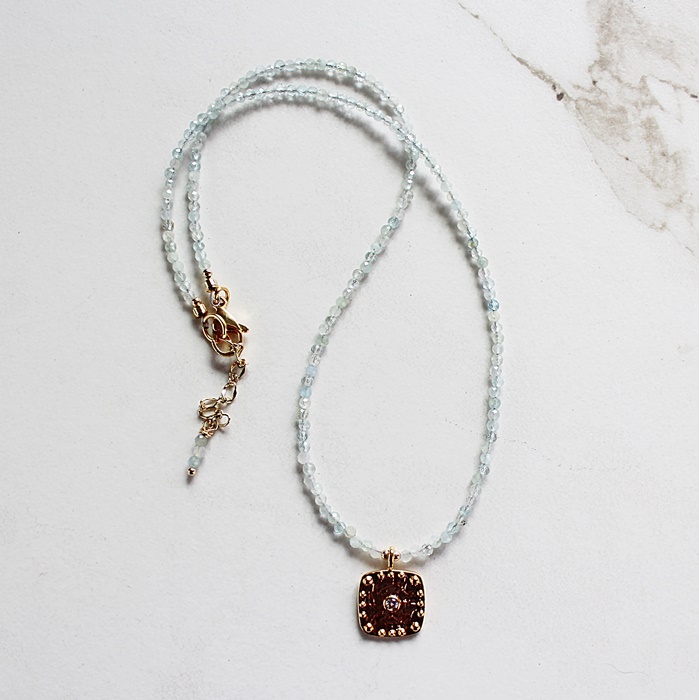 CZ & Gemstone Necklace - The Tory Necklace