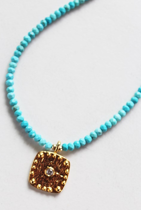CZ & Gemstone Necklace - The Tory Necklace