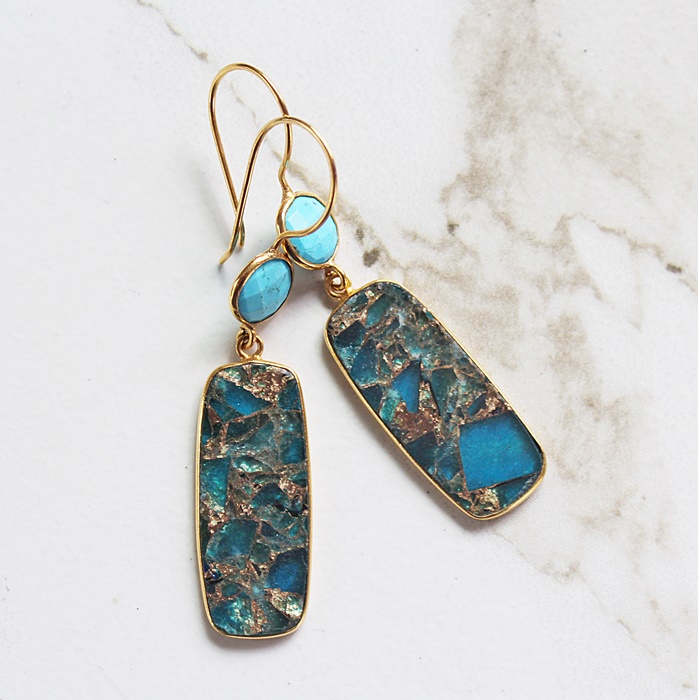 Sky Blue Mohave and Turquoise Earrings - The Mohave Earrings