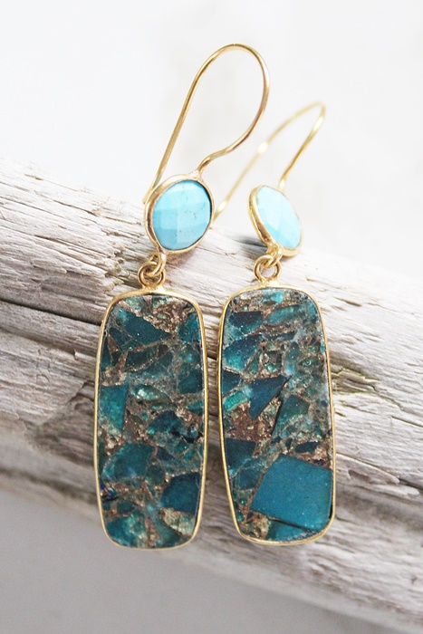 Sky Blue Mohave and Turquoise Earrings - The Mohave Earrings