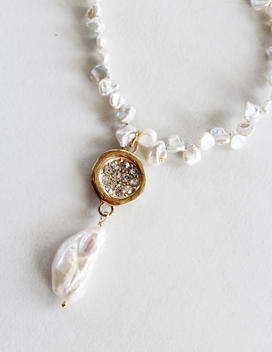 Keishi and Fresh Water Pearl Necklace - The Cara Necklace