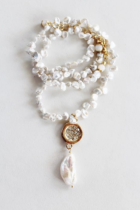 Keishi and Fresh Water Pearl Necklace - The Cara Necklace