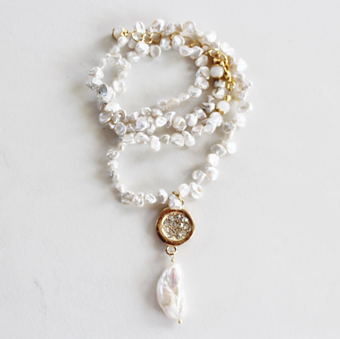 Keishi and Fresh Water Pearl Necklace - The Cara Necklace