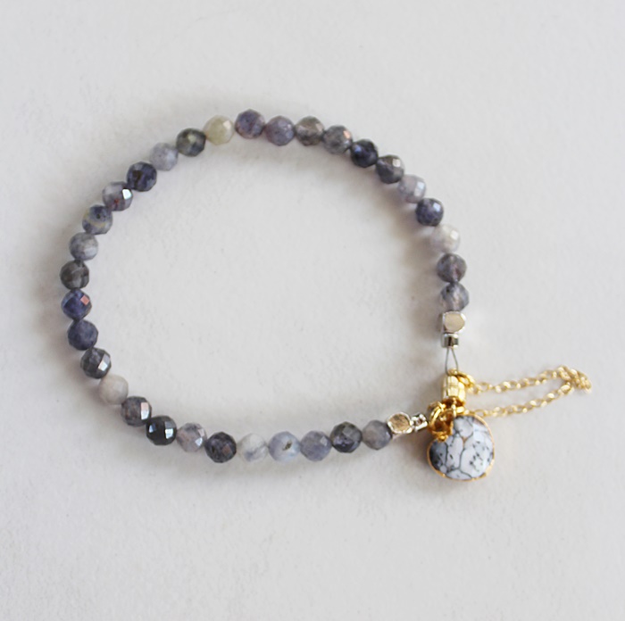 Iolite and Dendritic Opal Bracelet - The Pacific Bracelet