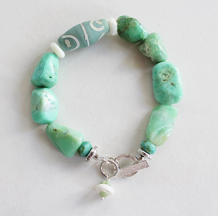 Chrysoprace Chunky Bracelet - The Seafoam Bracelet