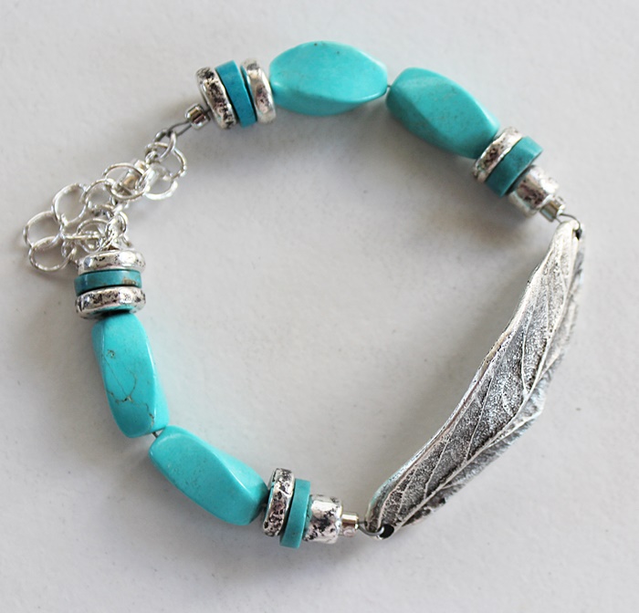 Turquoise and Silver Bracelet - The Willow Bracelet