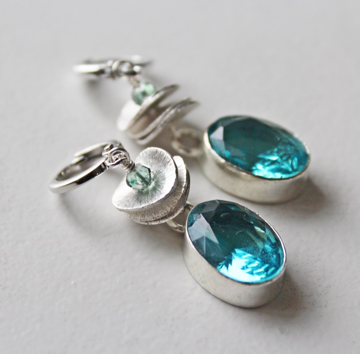 Blue Topaz Drop Earrings - The November Earrings