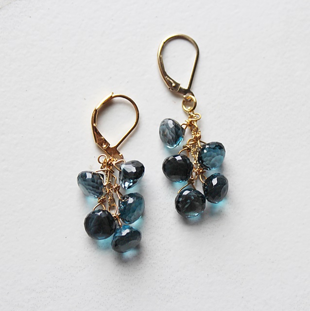 London Blue Topaz Briolette Earrings - The London Earrings