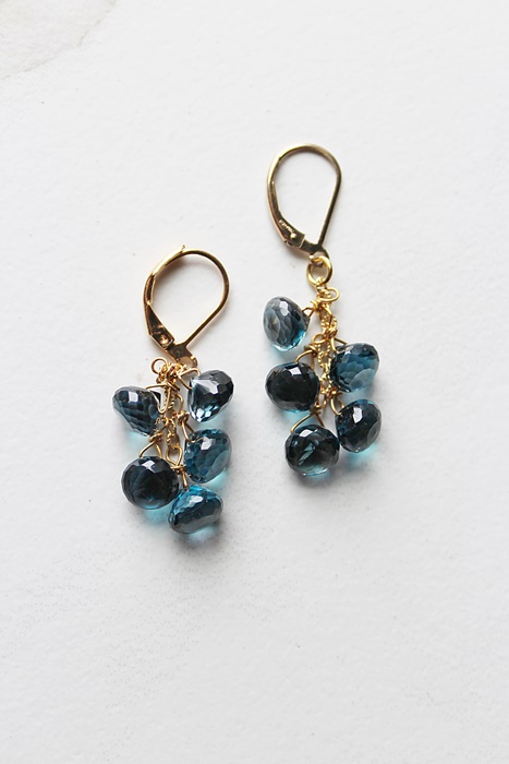 London Blue Topaz Briolette Earrings - The London Earrings