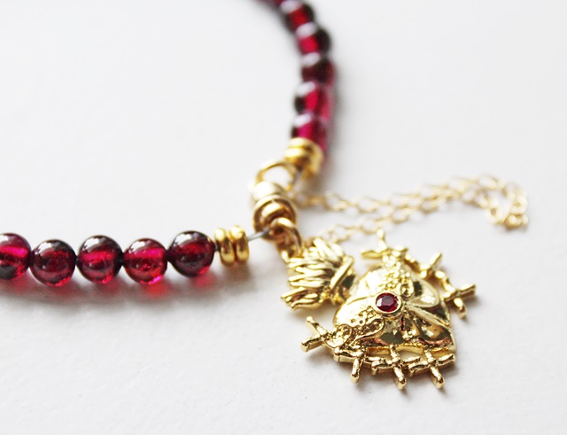 Red Garnet Sacred Heart Bracelet - The Sacred Bracelet