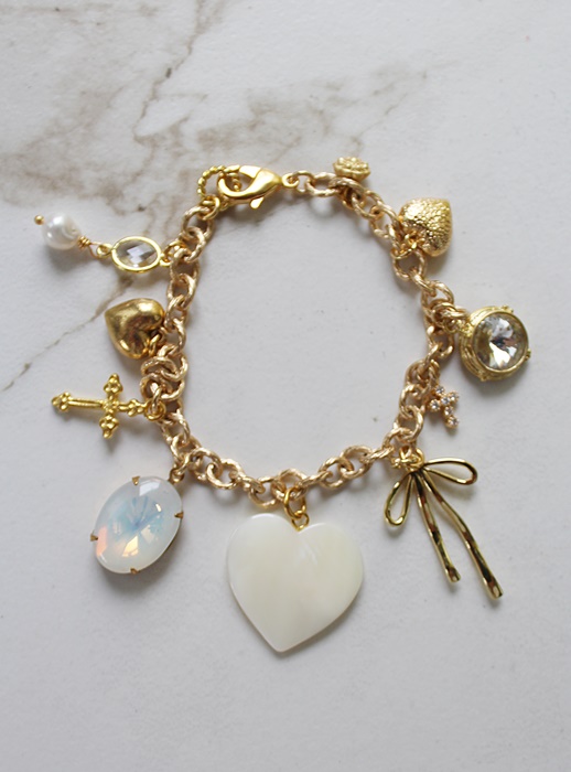 Plated Gold Charm Bracelet - The Mandy Bracelet