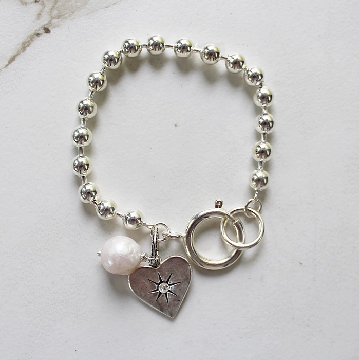 Ball Chain Simple Bracelet - The Simple Heart Bracelet