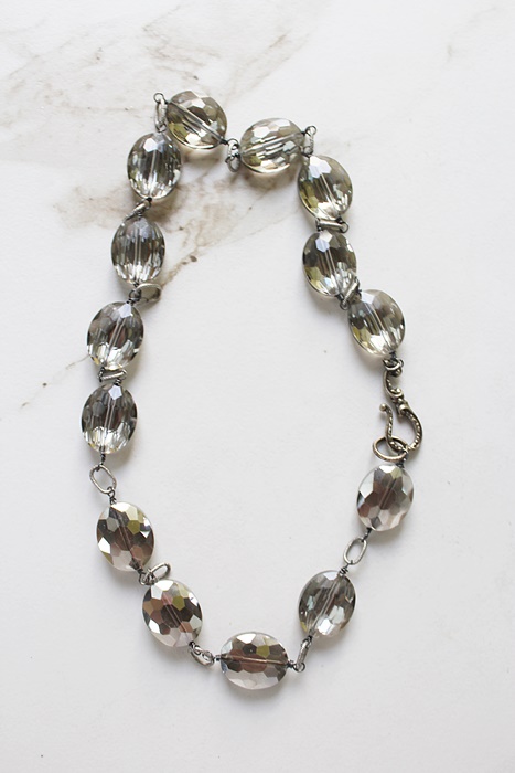 Chunky Faceted Glass Necklace - The Julia Necklace