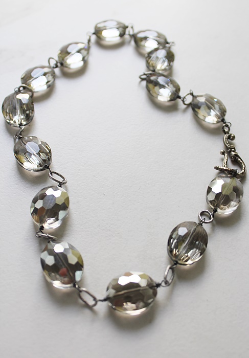 Chunky Faceted Glass Necklace - The Julia Necklace