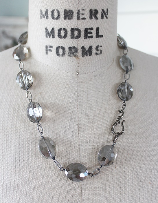 Chunky Faceted Glass Necklace - The Julia Necklace