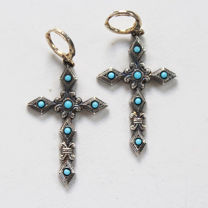 Vintage Cross Earrings or Necklace - The Praise Earrings