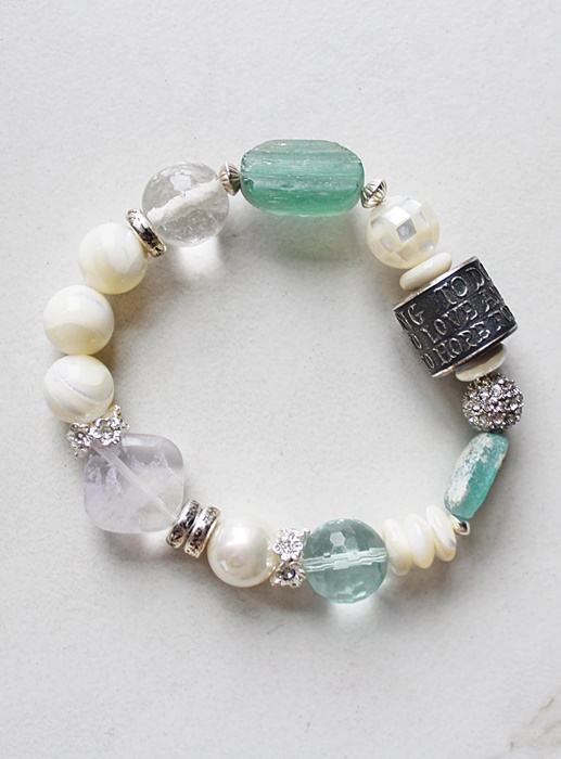 OOAK Glass, Pearl, Ancient Roman Glass and Sterling Barrel Bead - To Do, Love and  Hope Bracelet