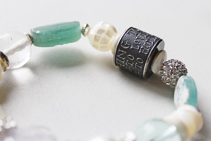 OOAK Glass, Pearl, Ancient Roman Glass and Sterling Barrel Bead - To Do, Love and  Hope Bracelet
