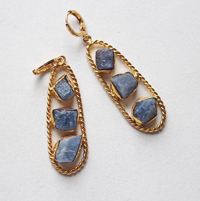 Lapis Stone Earrings - The Greer Earrings
