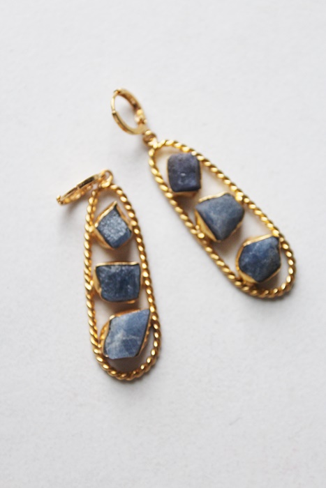 Lapis Stone Earrings - The Greer Earrings