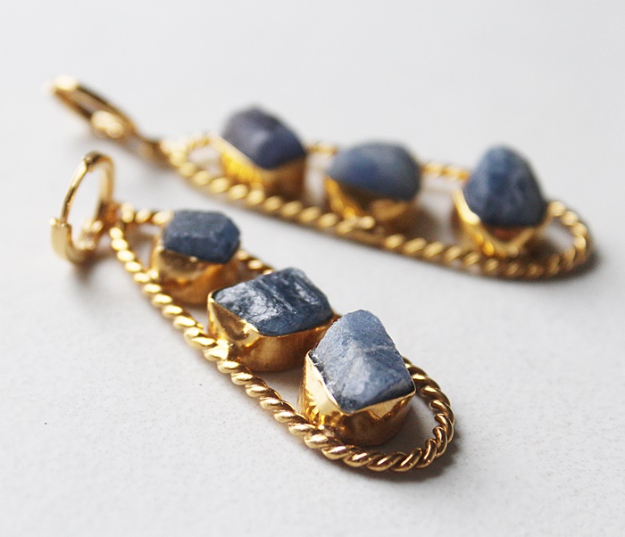 Lapis Stone Earrings - The Greer Earrings