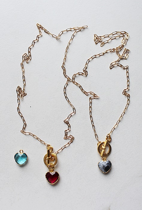 Simple Heart Necklace on Paper Clip Chain - The Simplicity Necklace