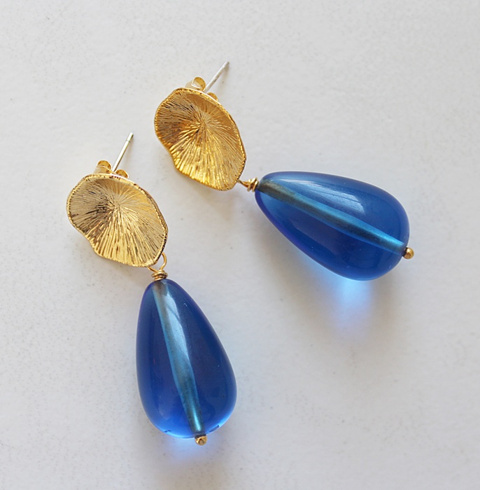 Jewel Tone Lucite Drops with Post Style Earrings - The Audrey Earrings