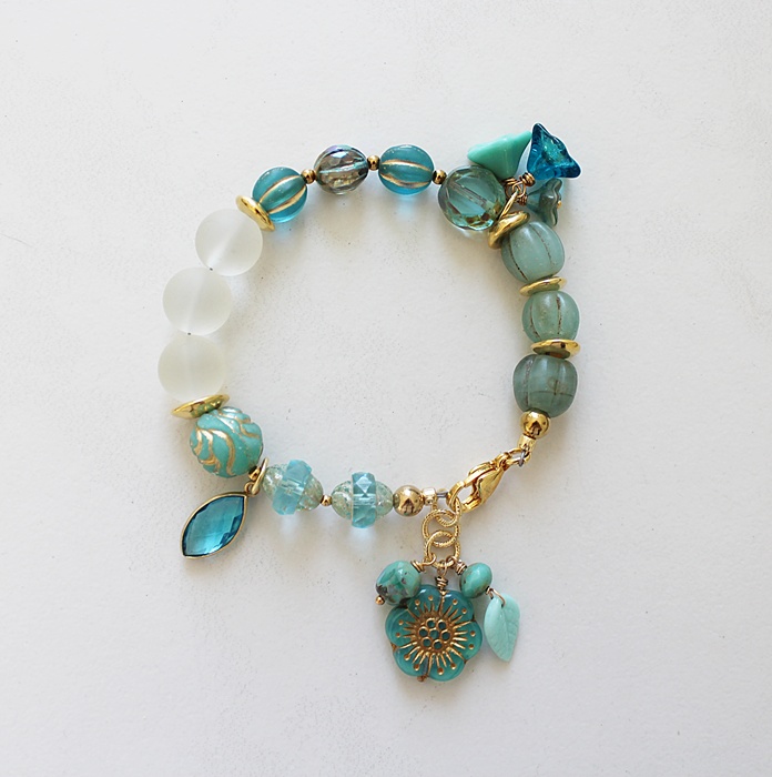 Mixed Czech Glass Beaded Bracelet - The Coast Bracelet