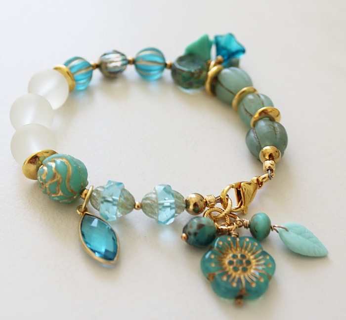 Mixed Czech Glass Beaded Bracelet - The Coast Bracelet
