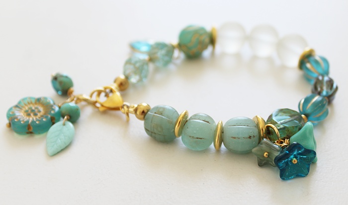 Mixed Czech Glass Beaded Bracelet - The Coast Bracelet
