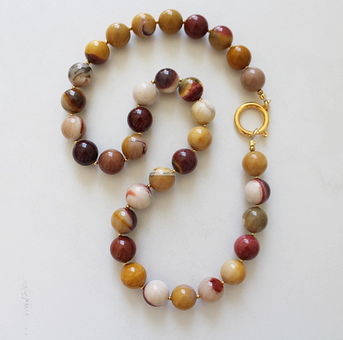 Statement Necklace - Choose your Stone - Labradorite, Carnelian, Blue Opal, Mookaite, Green Jade, or Rhodonite