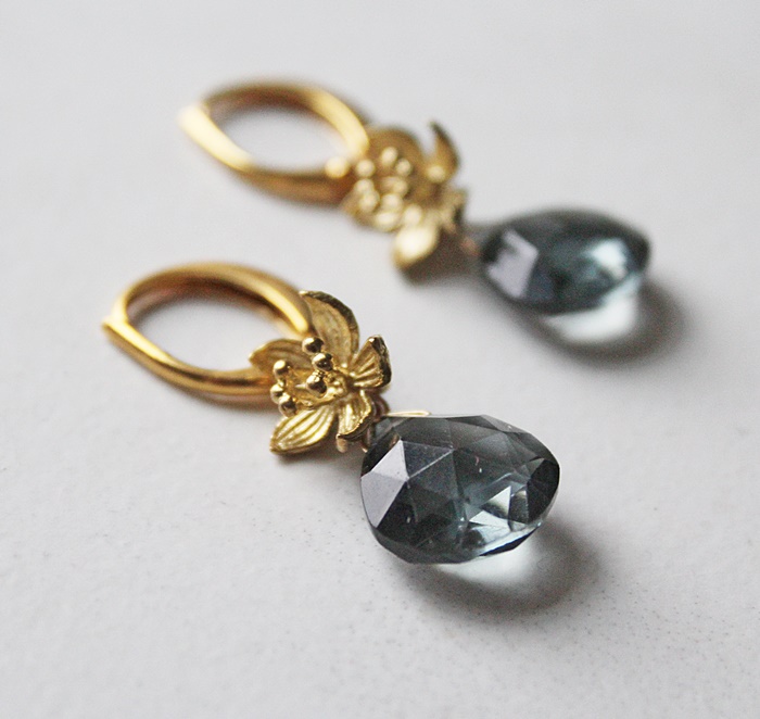 Blue Topaz Earrings - The Macy Earrings
