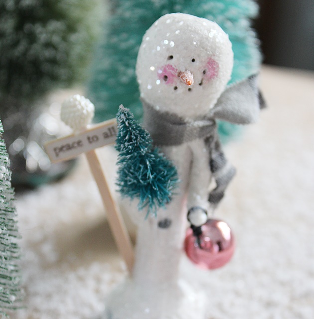 Clothespin Standing Snowman