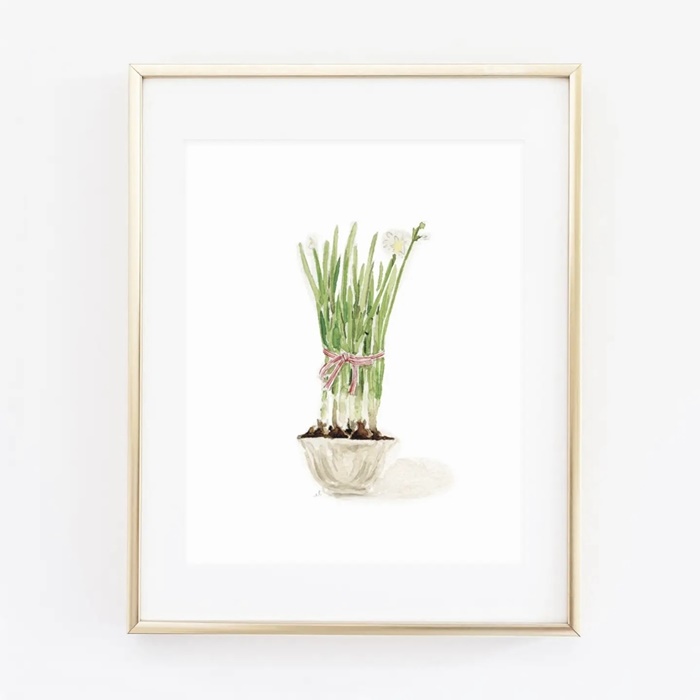 Paperwhites Watercolor Art Print