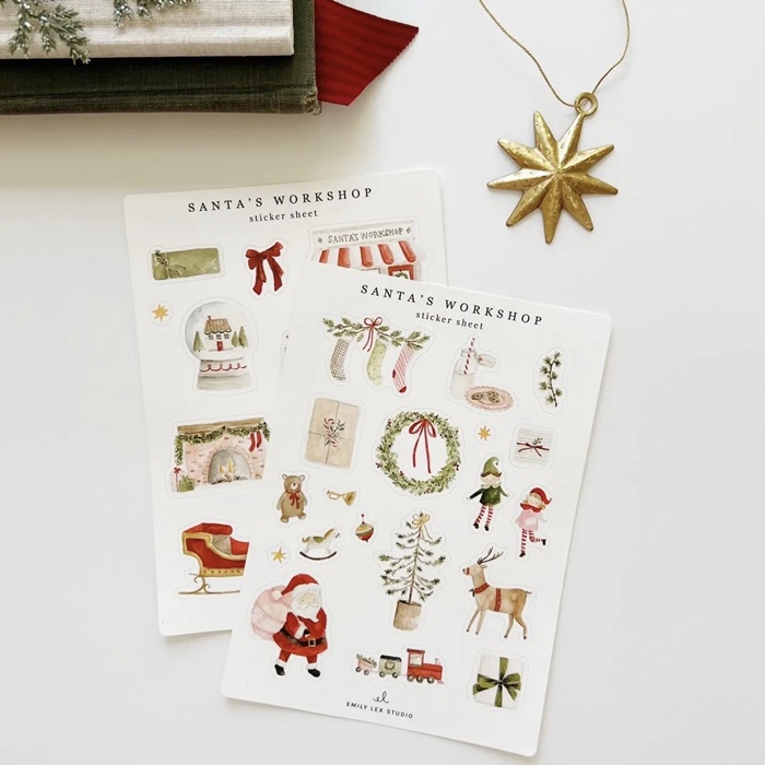 Santa's Workshop Sticker Set